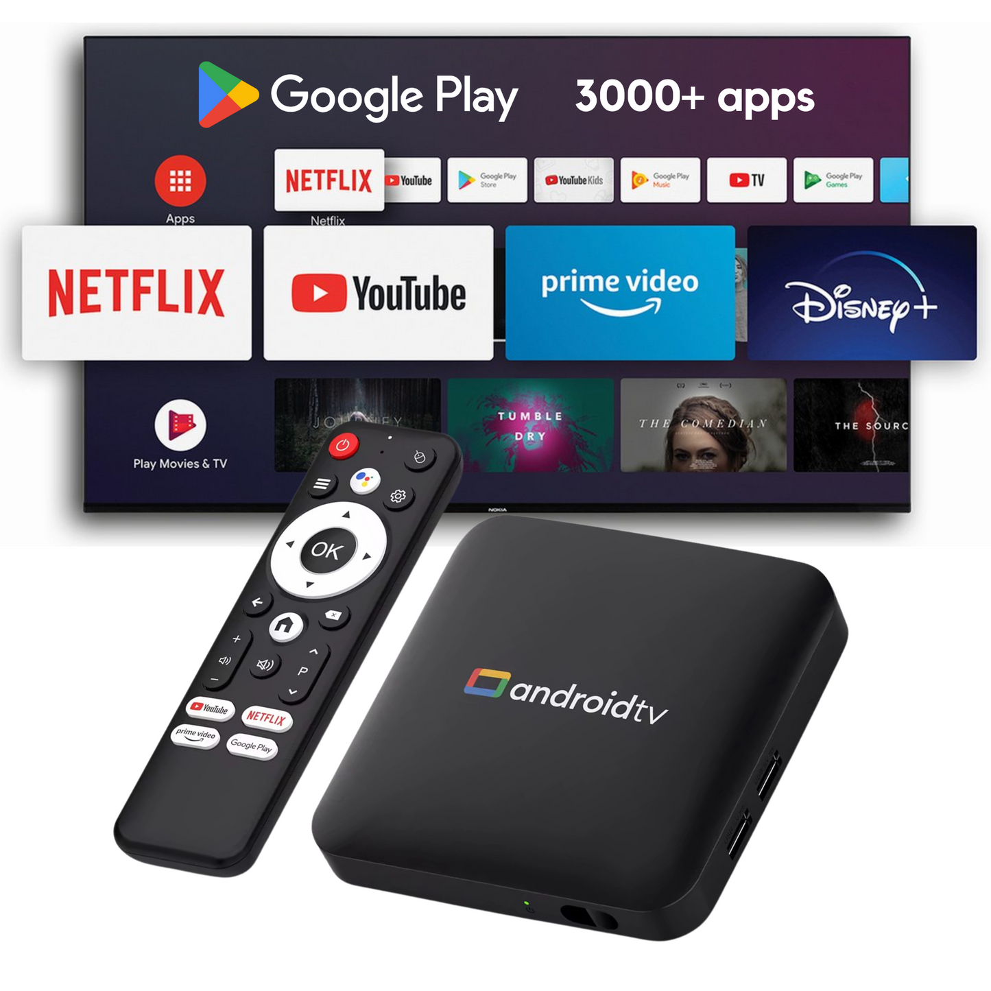 Chromecast box, google play apps