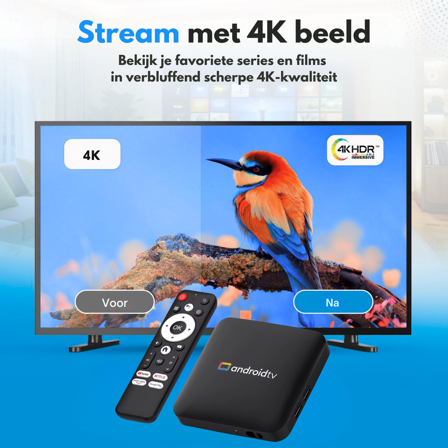 Chromecast box, 4K beeld