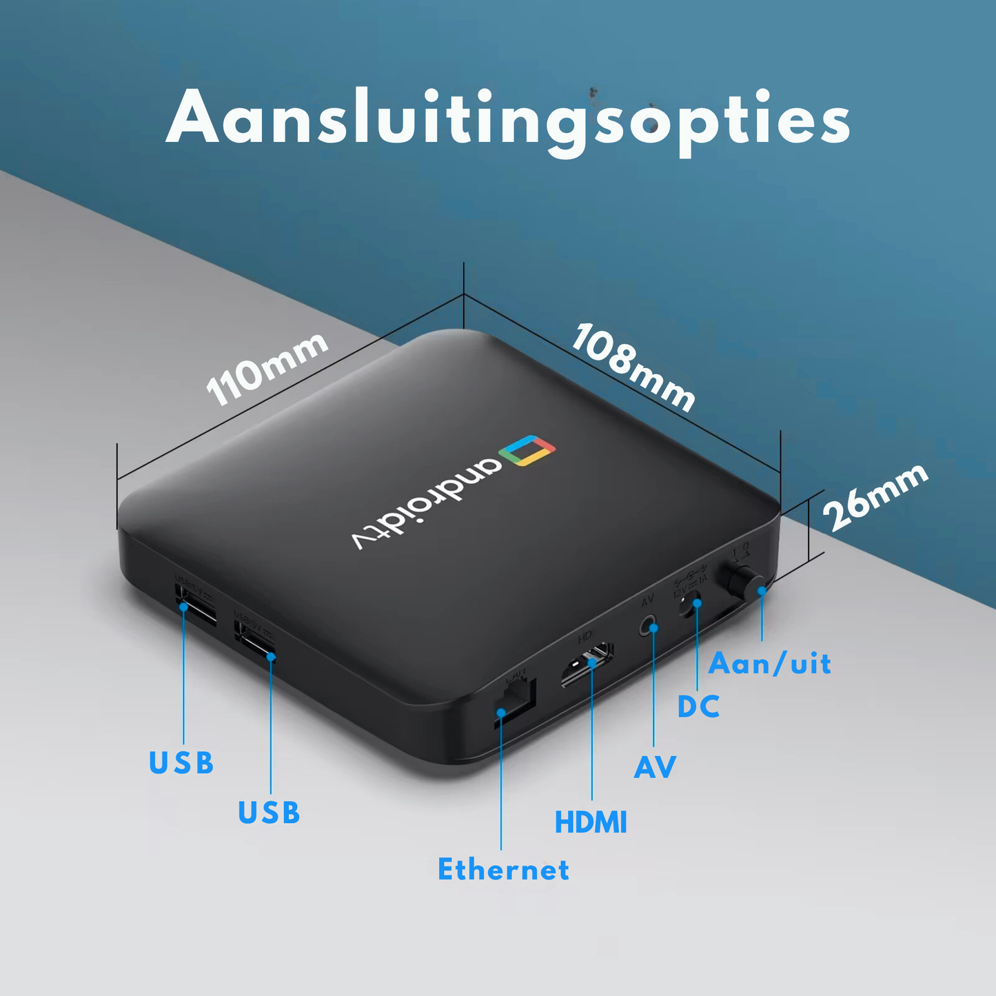 Chromecast box, aansluit opties