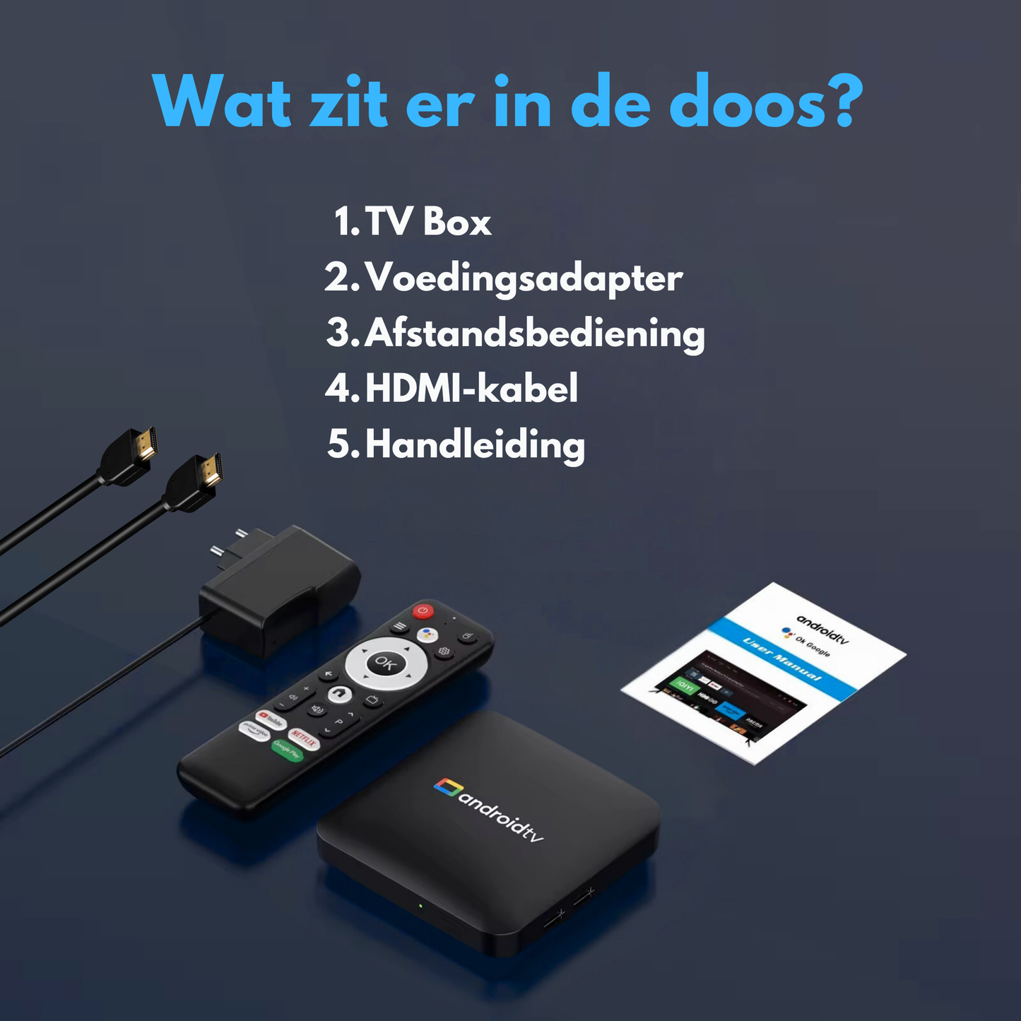 Chromecast box, wat zit er in de doos?