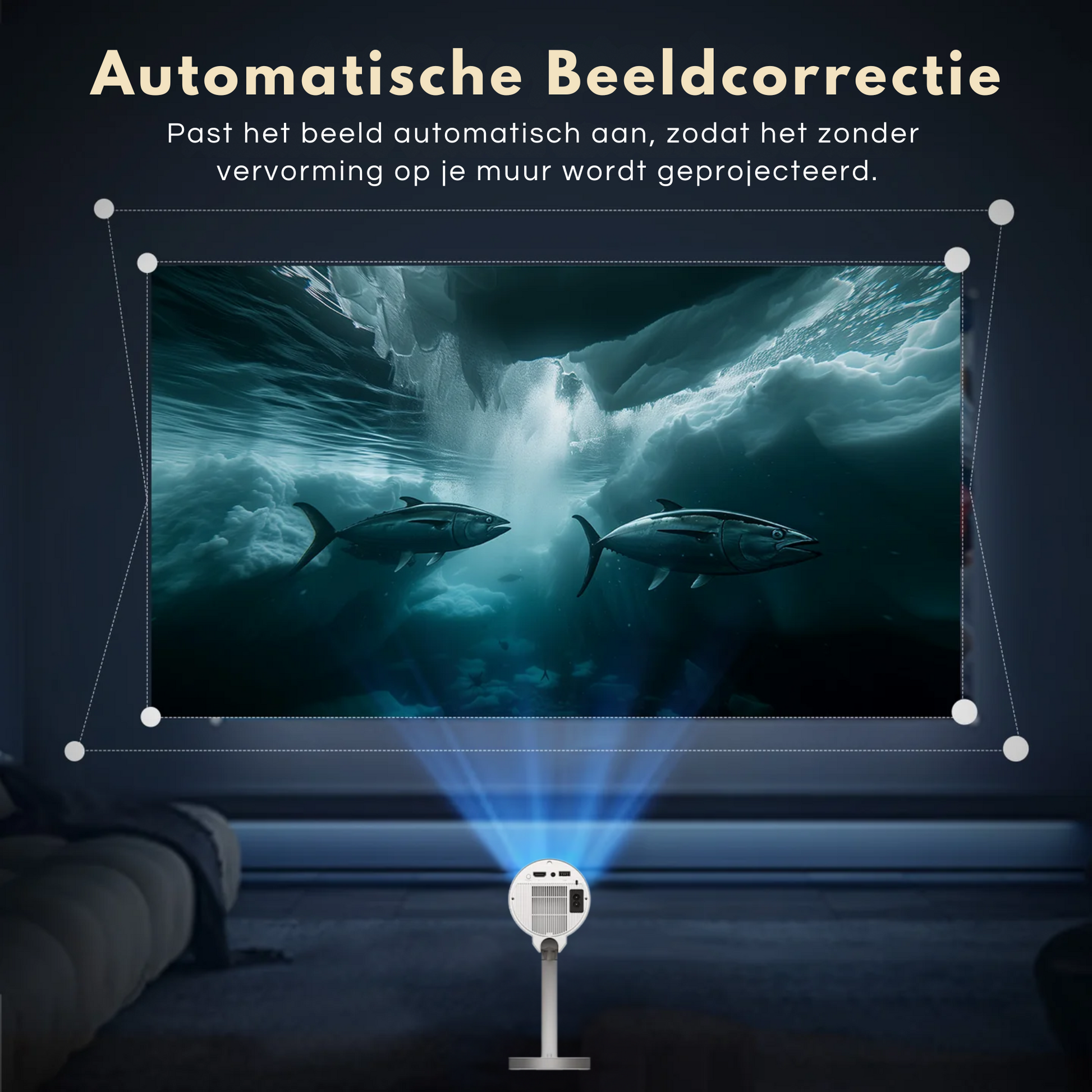 Smart beamer, automatische beeldcorrectie